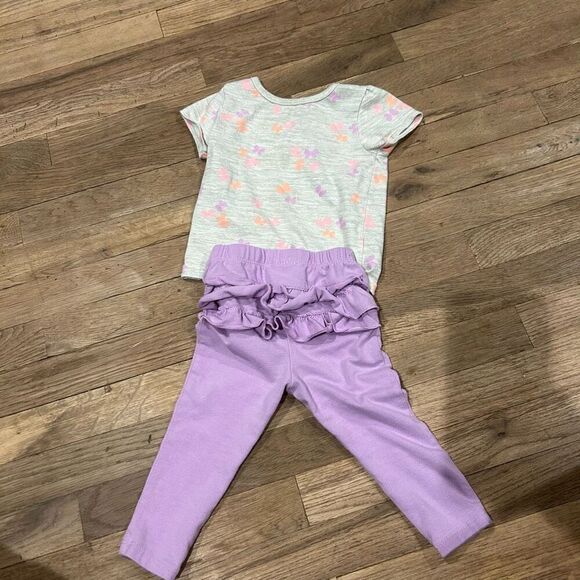 Bundle of girls nine items tops bottoms dresses size 12M - Picture 7 of 11